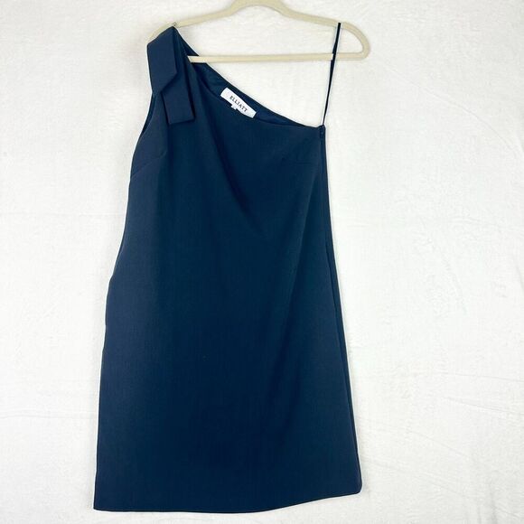 Elliatt Ophelia One Shoulder Dress Size Small Navy Pockets Special Occasion - Picture 3 of 8